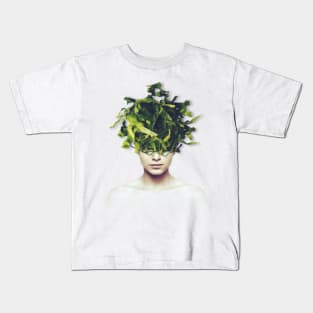 Lettuce head portrait Kids T-Shirt